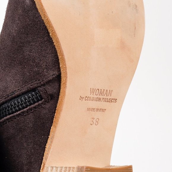 Woman by Common Projects Brown Suede Ankle Boots - Picture 5 of 10